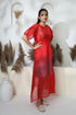 RED ORGANZA DRESS
